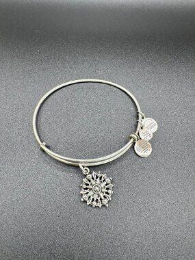 Alex and Ani Compass 2017 Silver Expandable Charm Bangle Bracelet
